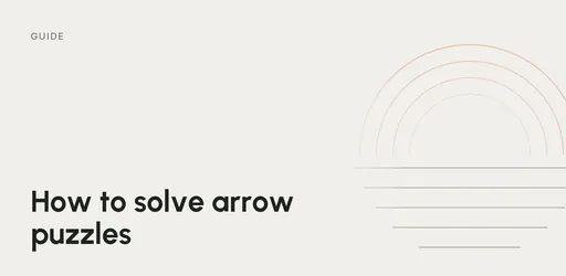 Title graphic: Guide – how to solve arrow puzzles