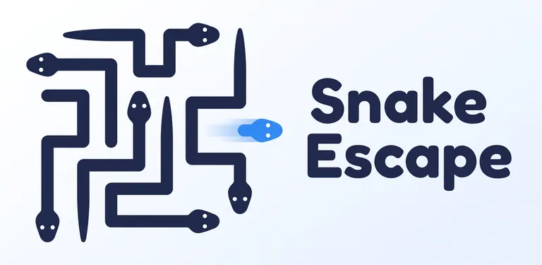 Gráfico de Snake Escape: el icono del juego con serpientes entrelazadas junto al nombre Snake Escape